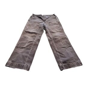 Carhartt Relaxed Fit Work Pants Brown Cotton Women Size 10- 32x28 Distressed 3b2